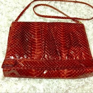 Vintage Snakeskin Mary Ann Rosenfeld Clutch purse